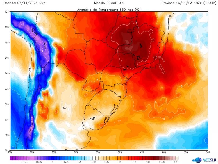 Passos também será atingida por onda de calor incomum