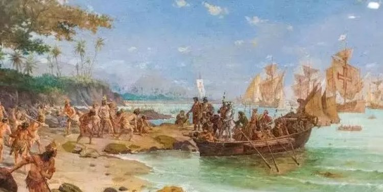 Cabral chega à costa brasileira em 22 de abril  de 1500