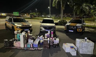 Polícia apreende mais de 200 celulares e prende dois na MG 050